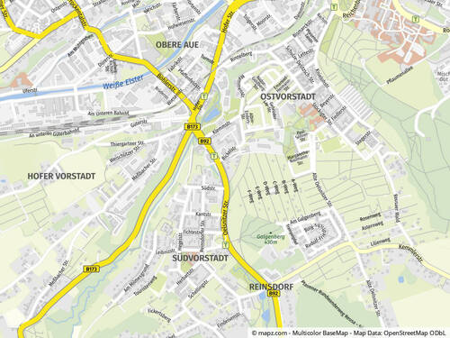 Geolyzer Kartenausschnitt - 2 Zimmer Etagenwohnung in Plauen