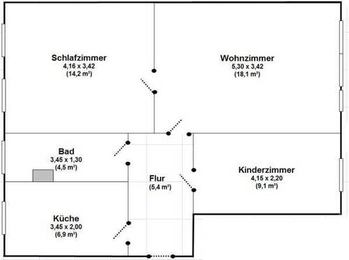 Bild 9 - 3 Zimmer Etagenwohnung zur Miete in Brunn