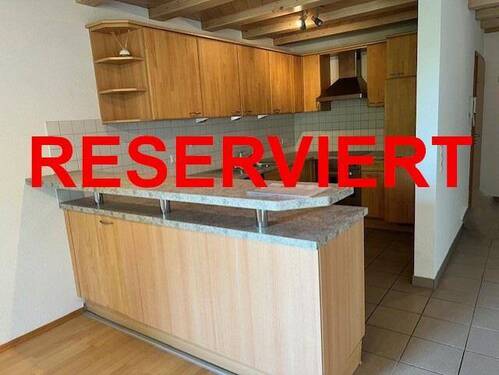 EBK mit Essbar - 3-Zi-Whg, EBK, Parkett, Südbalkon, Rheinblick, Wärmepumpe, ebenerdiger Zugang, Garage, Waldshut-Haspel