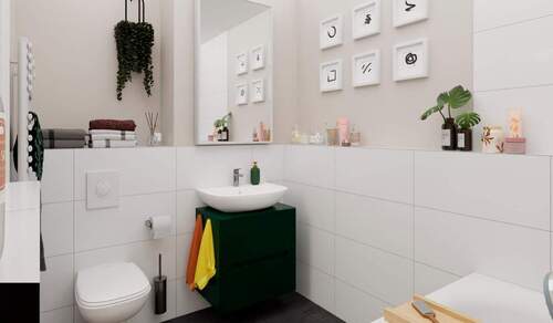Pflegeleicht und durchdacht – das Badezimmer schaf - 3 Zimmer Etagenwohnung in Wildau