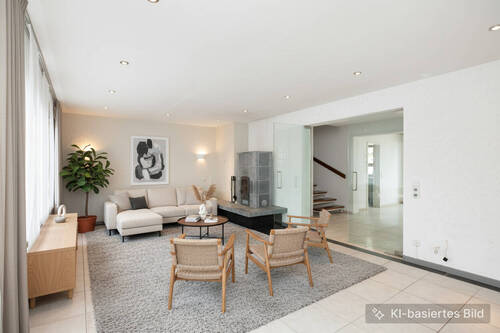 Wohnzimmer visualisiert - 6 Zimmer Doppelhaushälfte in Dreieich / Götzenhain