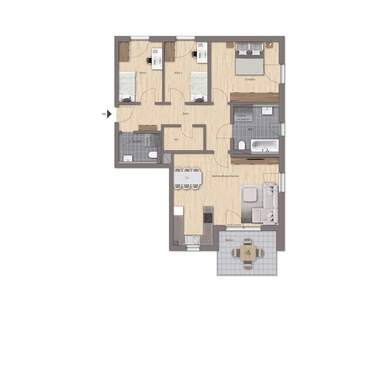 Tolle 4-Zimmerwohnung mit SW-Balkon - 4 Zimmer Etagenwohnung zum Kaufen in Roth