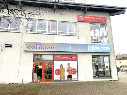 Außenansicht - Einzelhandelsfläche direkt an der Staatsstraße in Kolbermoor und ausreichend Stellplätze!