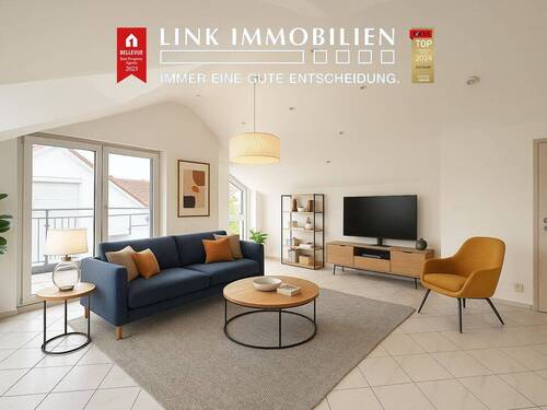 LINK Immobilien GmbH - Wohnen mit Weitblick- exklusive Dachgeschosswohnung in Stuttgart-Schönberg!
