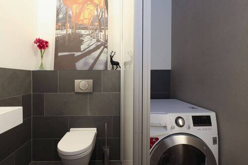 Gäste WC mit Waschmaschinenbereich - 