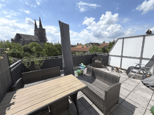 Dachterrasse - Attraktive Zweizimmerwohnung im Herzen von Soest - mit Blick auf die Wiesenkirche!