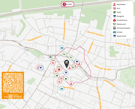 Lageplan - 8 Zimmer Gewerbeobjekt (Büro, Produktion, Verkauf) in Eschweiler