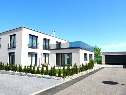 2-Fam. Haus - WOHNTRAUM mit Weitblick am Feld gelegen! Moderne 4,5-Zimmer-Wohn. mit Maxi-Terrasse im 2 Fam.-Haus