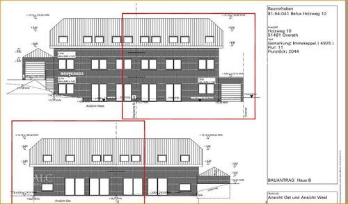 Ansicht Ost und Ansicht West - 