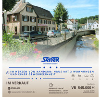 Mitten in Kandern: Haus mit 3 tollen Wohnungen und Gewerbeeinheit