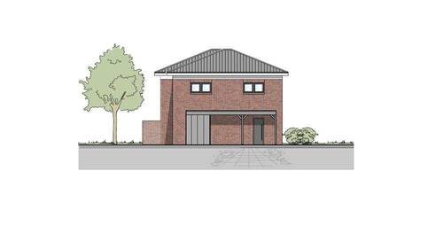 Ansicht Süd-Osten - 4 Zimmer Doppelhaushälfte in Twistringen