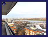 Balkonblick bis zum Rhein2- - Wohngenuss & Rheinblick, frisch modernisierte 3 Zimmer mit Rundum-Panorama-Balkon, neues Bad, Aufzug