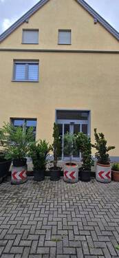 Haupteingang vom Hof - Schönes, helles Ladenlokal mit Parkplätzen und Möglichkeit der Außengastronomie im Hof