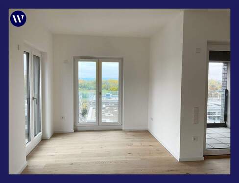 Essbereich mit Ausblick - WOHNGENUSS im Neubau! 4 Zimmer + Loggia -Blick bis zu den Leineauen, Einbauküche, Tageslichtbad