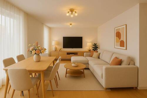 Digitale Visualisierung Ein Wohnzimmer für gemeinsame Stunden - 