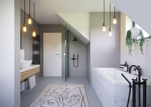 Badezimmer - Leben, wo es am schönsten ist - Ihr modernes Einfamilienhaus wartet!