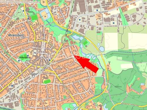 Kartenausschnitt - 3 Zimmer Etagenwohnung zum Kaufen in Ahrensburg