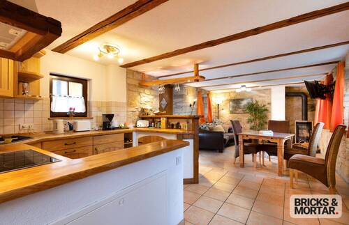 Fewo 1 Küche und Wohnzimmer - 