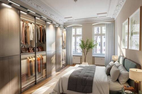 Schlafzimmer möbliert - 