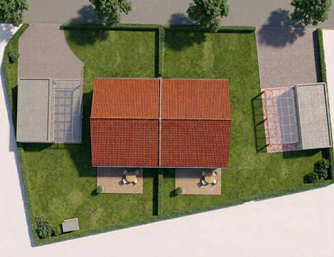 Lageplan visualisiert - Doppelhaushälfte mit 110,00 m&sup2; in Winkelhaid zum Kaufen