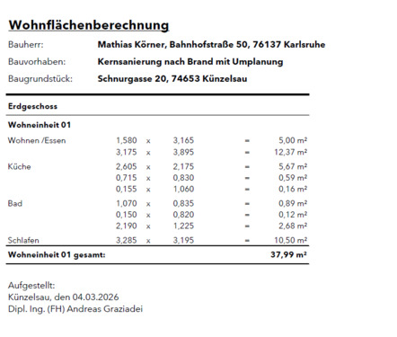 20260306_Berechnung_Wohnflaeche_nur_Wohnung_1.png - Erstbezug nach Kernsanierung - Erdgeschoss mit Terrasse