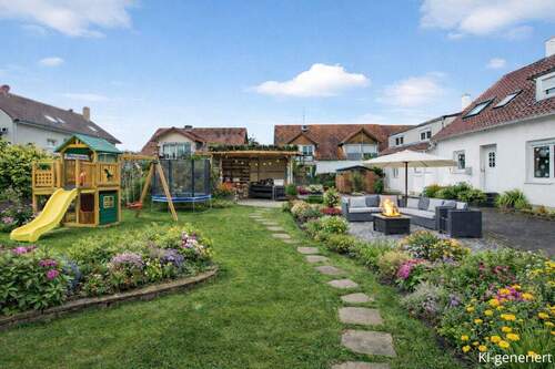 Garten ((KI-generiert) - Einfamilienhaus mit 140,00 m&sup2; in Karlsruhe zum Kaufen