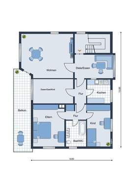 Obergeschosswohnung - 