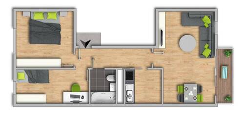 3-EBAD60re.jpg - 3 Zimmer Etagenwohnung zur Miete in Eisenach