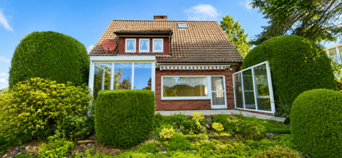 Hausansicht hinten - 5 Zimmer Einfamilienhaus in Ottersberg