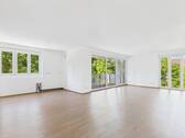 Wohnzimmer mit Küchenansicht - 3 Zimmer Etagenwohnung in Bad Tölz