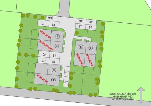 Lageplan Häuser 1-6 - 