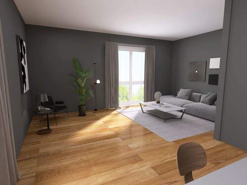 Beispiel Wohnzimmer Penthouse - Etagenwohnung mit 131,00 m² in Essen zum Kaufen