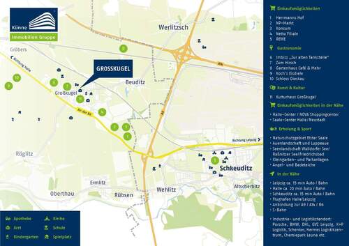 Lagekarte Großkugel - Grundstück in Kabelsketal