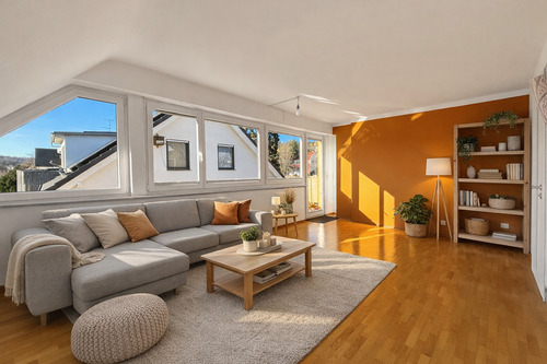 Wohnzimmer Visualisierung - 2 Zimmer Etagenwohnung zum Kaufen in Stuttgart