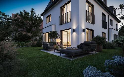 Rückansicht - Reihenendhaus mit 150,00 m&sup2; in Augsburg zum Kaufen