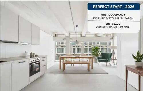 Bild 1 - Mietrabatt - Erstbezug: 2-Zimmer Wohnung mit EBK & Balkon, 5 Min. zur U5