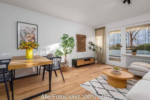 Küche, Wohn- u. Esszimmer - Lichtdurchflutete 3-Zimmer-Whg, Sofort einziehen, gute Lage, Bogenhausen, sehr viel neu