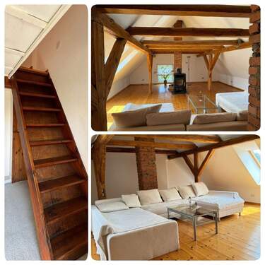 Dachgeschoß mit Kaminofen - 