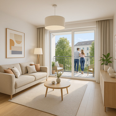 Wohnbeispiel - Visualisierung - 2 Zimmer Etagenwohnung in Leipzig