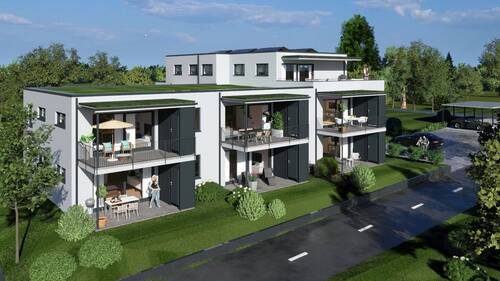 Ansicht Süden 1.jpg - Neubauwohnung im Erdgeschoss mit kleinem Garten
