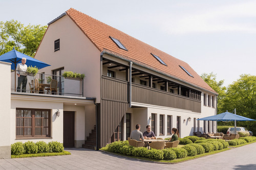 Wohnbeispiel Innenhof - 2 Zimmer Etagenwohnung zum Kaufen in Schkeuditz