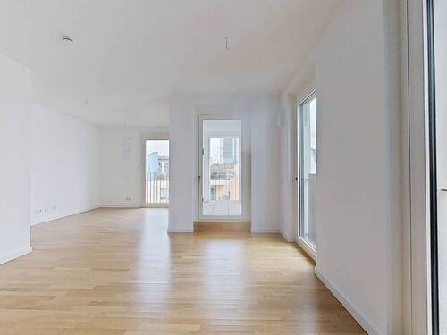 Ansicht II: Wohn- und Esszimmer mit offenem Küchenbereich - 3 Zimmer Etagenwohnung zur Miete in Berlin