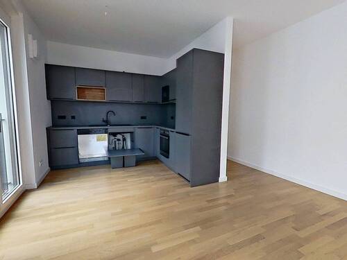 Ansicht IV: Wohn- und Esszimmer mit offenem Küchenbereich - Etagenwohnung mit 93,00 m&sup2; in Berlin zur Miete