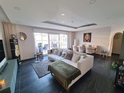 Wohnzimmer - Bockum-Hövel, ein modernes, renoviertes Doppelhaus mit Wintergarten und kleinem Garten.