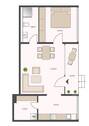 Grundriss WHG1: ca. 57 m² - 