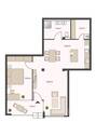 Grundriss WHG 3: ca. 75 m² - 