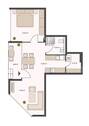 Grundriss WHG 4: ca. 58 m² - 