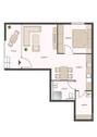 Grundriss WHG 5: ca. 53 m² - 