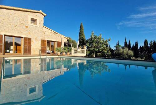 Pool mit Westansicht - Naturstein Finca in Meeresnähe, Pool, Klima