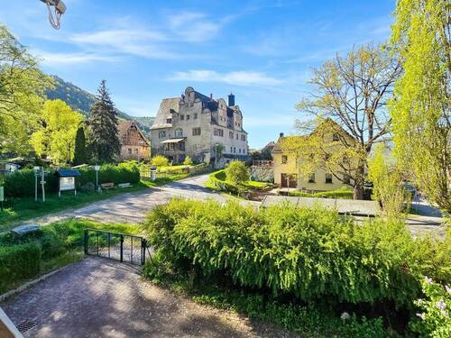 Aussicht zum Schloss Obernitz - 5 Zimmer Einfamilienhaus zum Kaufen in Saalfeld